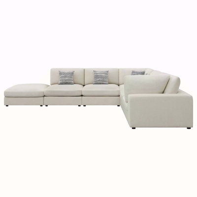 Rhette 6-Piece Upholstered Sectional With Reversible Cushions