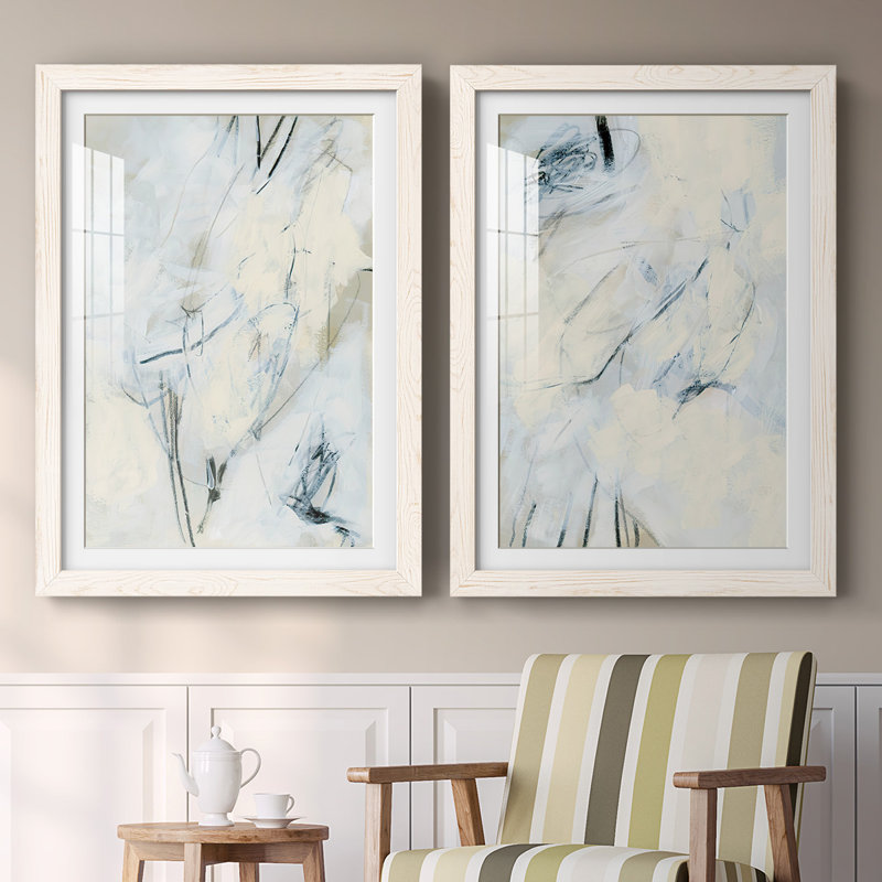 «Liminal Space I», reproduction encadrée de qualité supérieure - prête à être accrochée, Blanc