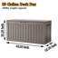 Boîte de rangement pour terrasse 80 gallons, boîte de rangement en résine résistante aux intempéries pour coussins de patio, outils de jardin et accessoires de piscine-123356764