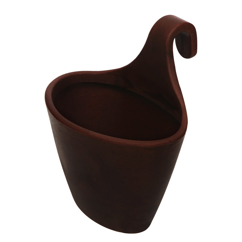 Voicu Railing Planter, Brown, 1
