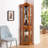 Corner Lighted Curio Cabinet Corner Glass Cabinet-420048180
