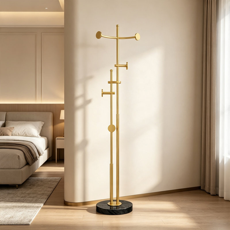 Portemanteaux autoportant Modern, Gold/Black