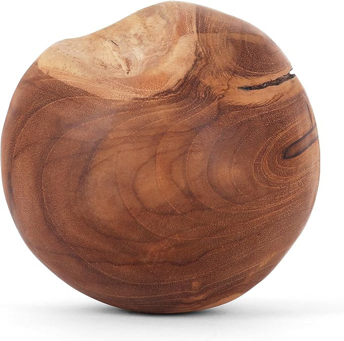 Atosha 2 Piece Decorative Teak Ball Set