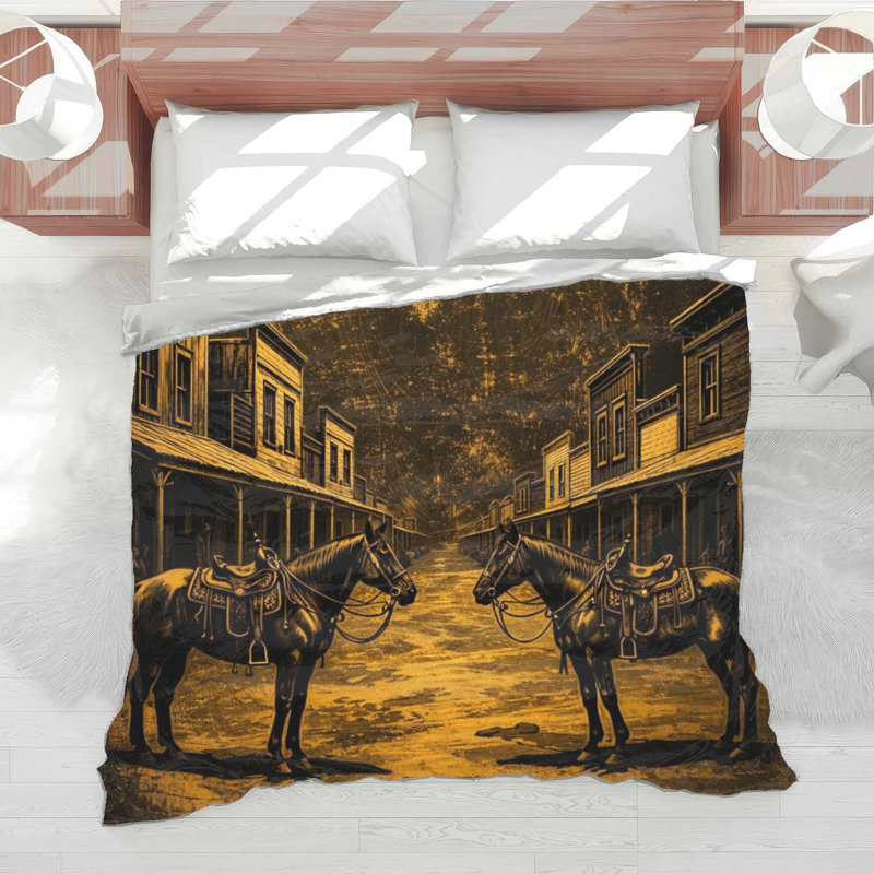 Couverture représentant une scène de ville de l'Ouest, Imagerie du Far West 2
