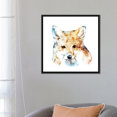 «Watercolor Fox», reproduction sur toile