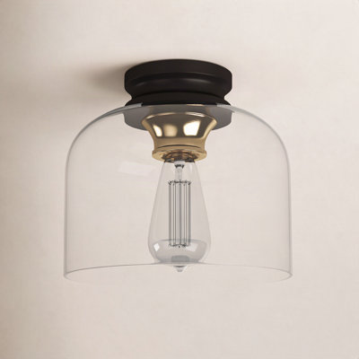 Piedmont Single Light Glass Flush Mount