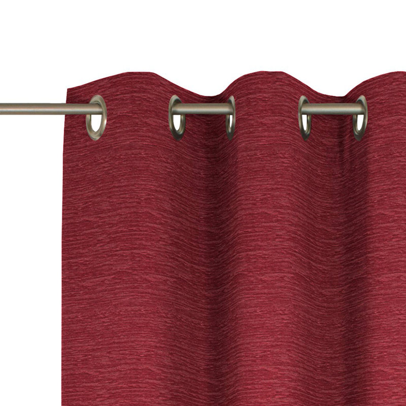 Breedlove Eyelet Room Darkening Single Curtain, 270cm Width x 245cm Drop, Red