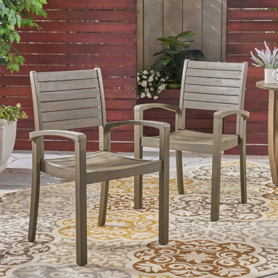 Wood Outdoor Chairs In Grey - Create A Stylish Patio Setting Seating Cozy Space
