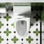 Toilette économiseur d'eau 1,28 po, conception allongée et confortable, siège, chasse d'eau 1000 grammes, blanc brillant 003S, appareil de salle de bain au sol