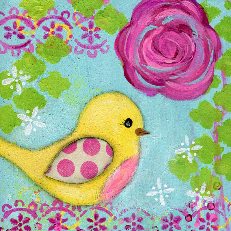 «Polka Dot Wing» par Jill Lambert, reproduction sur toile tendue, H 40 po x l 40 po x P 1,5 po