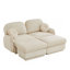 Canapé en forme de U Chenille Cloud, canapé à assise profonde avec repose-pieds amovibles, coussins ronds et coussins de dossier matelassés exquis, pieds de cadre de base encastrés, assemblage facile, convient au salon-303922077-303922079