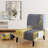 Grey and Yellow Blur Abstract - Mid-Century Upholstered Slipper Chair