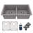 Karran Quartz 32'' X 19-1/2'' Double Bowl 50/50 Undermount Kitchen Sink Kit-54821673
