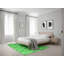 Tapis vert à motif floral-850114879