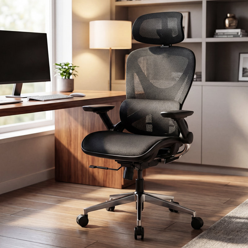 Ergonomic Mesh Office Chair For Home & Work – Bifma X5.1 Certified, 4D Armrests, Adjustable Lumbar, 3-Level Recline, 400 Lbs Support, High-Back Comfort Seat