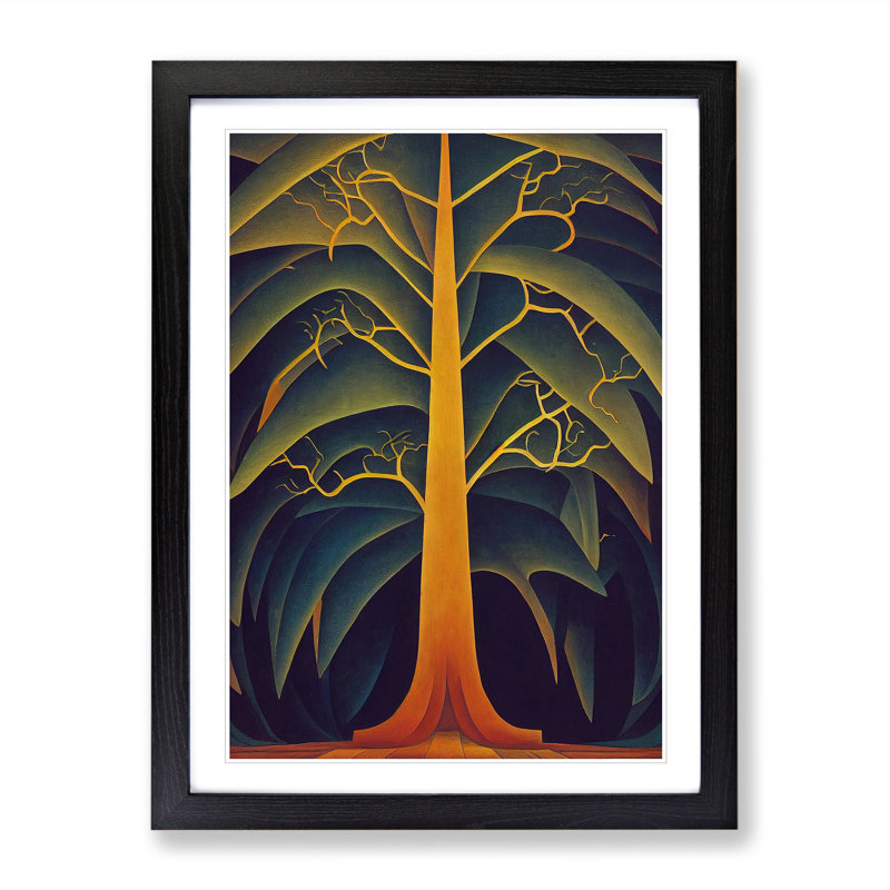 XV1022-59X A Glorious Tree - Single Picture Frame Print, 64cm H x 46cm W x 2cm D, Black