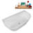 63" Streamline Soaking Freestanding Tub and Tray With Internal Drain-101697712
