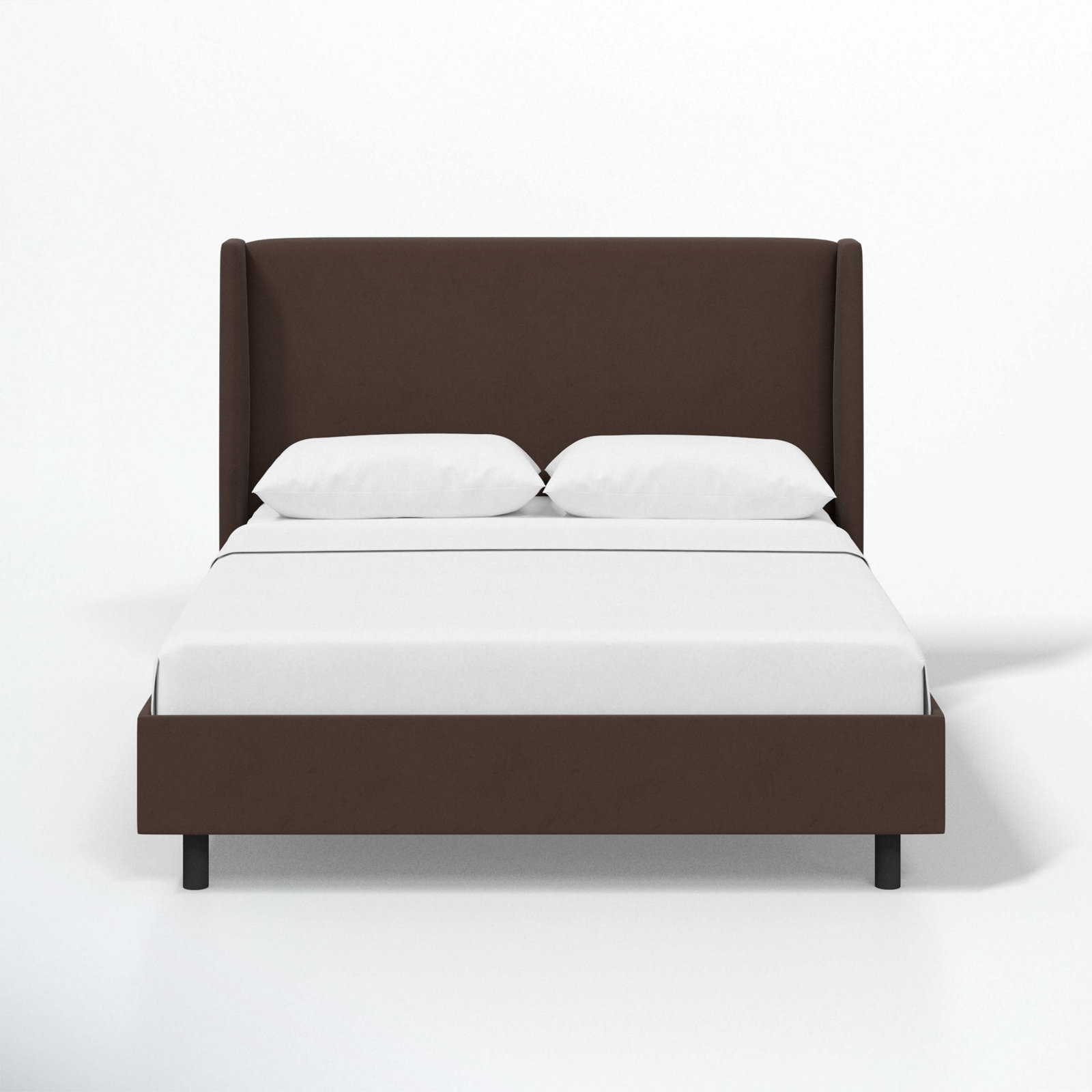 Tilly Upholstered Low Profile Platform Bed, California King, Classic Chocolate Velvet