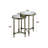 Aditya Contemporary Round End Table Set in Mirrored and Antique Brass