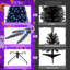 Arbre de Noël pré-éclairé en PVC noir avec lumières DEL fraîches-912928454