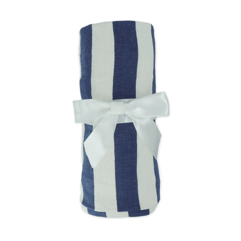 Jeté en coton , Bleu marine