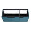 Meuble-lavabo flottant 48 po Ambergrove avec portes ondulées et fabrication en contreplaqué durable-123836450