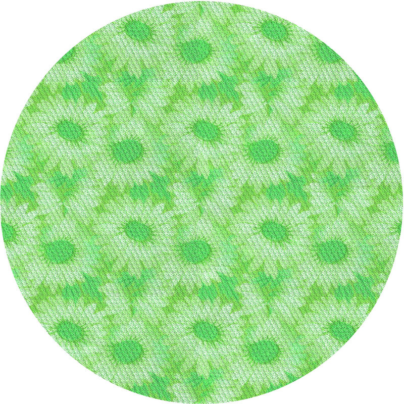 Floral Indoor Rug, Round 7'