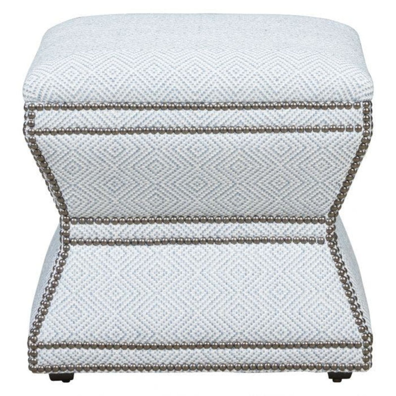 Anniston Square Ottoman, Almond Buff, Aged Bronze, Hazelnut (8794 17)