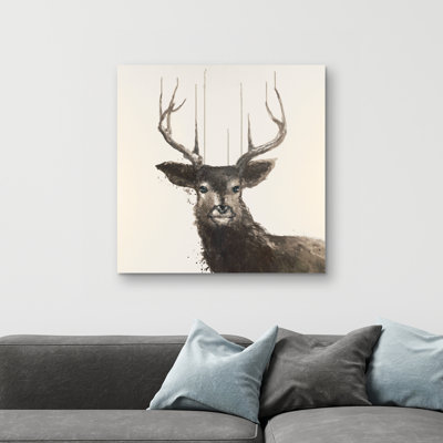 Abstract deer - 32"x32" art on canvas