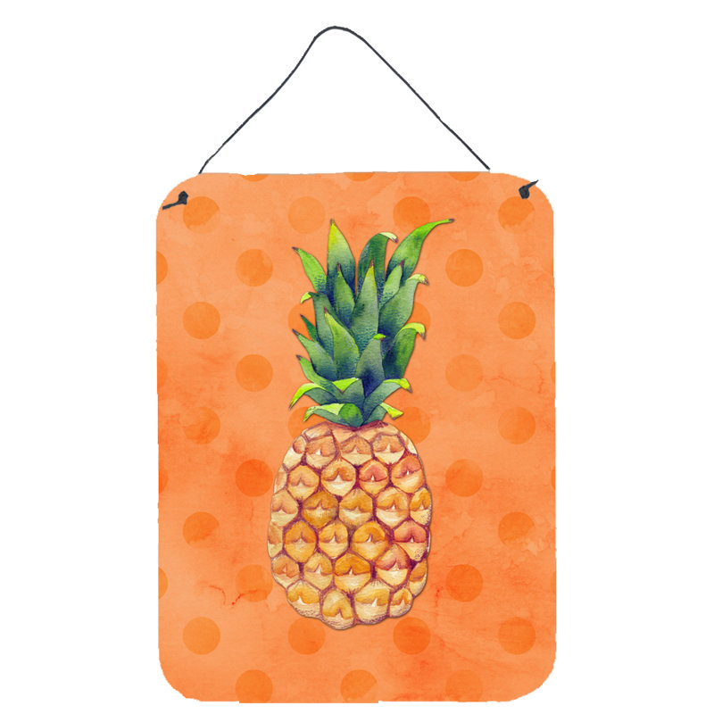 Polkadot Hanging Prints Wall Décor, Orange, Ananas