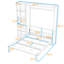 Lit escamotable en bois avec tablettes multifonctionnelles-987222061-987222058