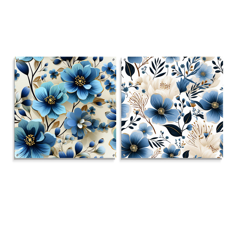 Blue Coastal Elegance, H 16 po x l 33 po