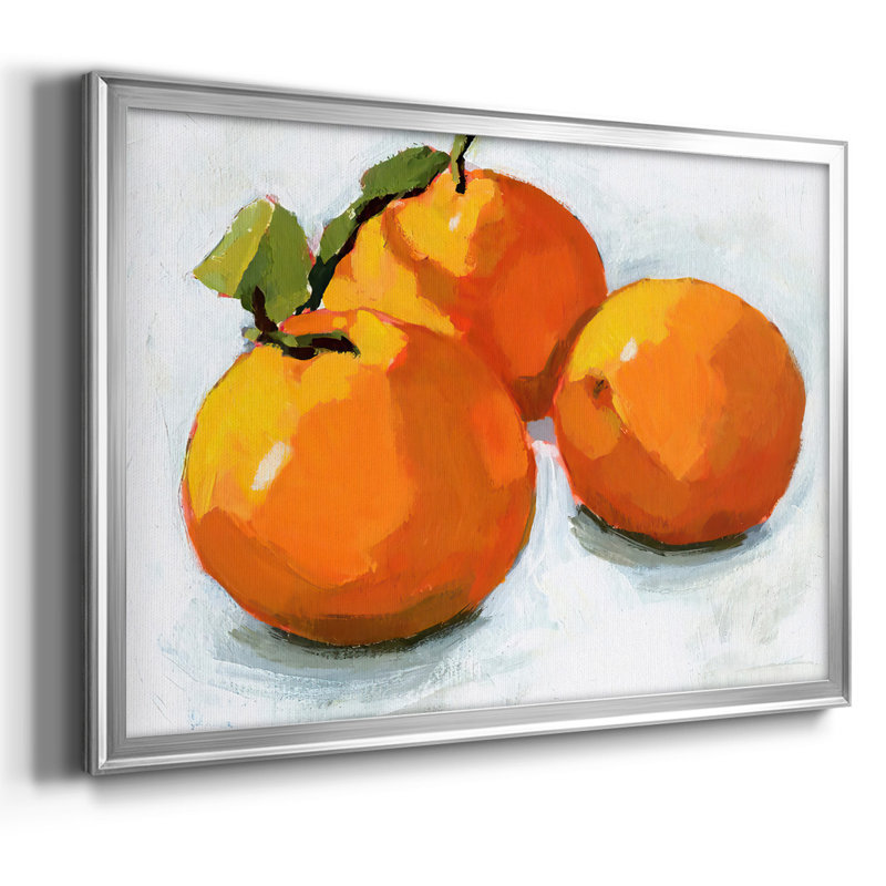 Mathewson Citrus Grouping I, H 30 po x l 44 po x P 1,5 po, Toile encadrée argentée avec coins fermés