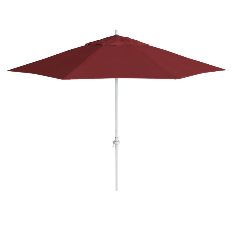 Parasol de patio blanc mat 11 pi., Rouge