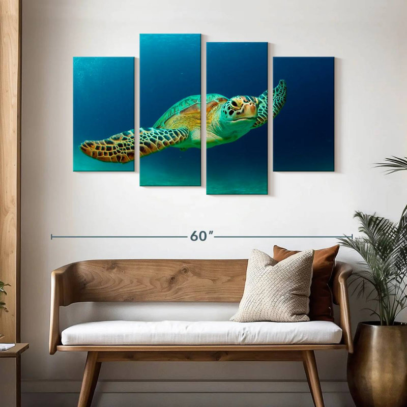 Tortue de mer Brampt, H 32 po x l 52 po
