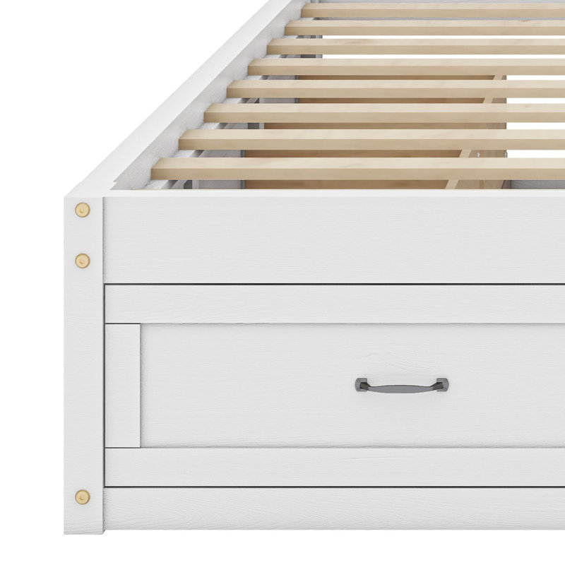 Lit plateforme avec 6 tiroirs de rangement