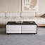 Table basse moderne intelligente avec réfrigérateur intégré, haut-parleurs Bluetooth, chargement sans fil, prise de courant, ports USB, lumière RVB, blanc-1057397775
