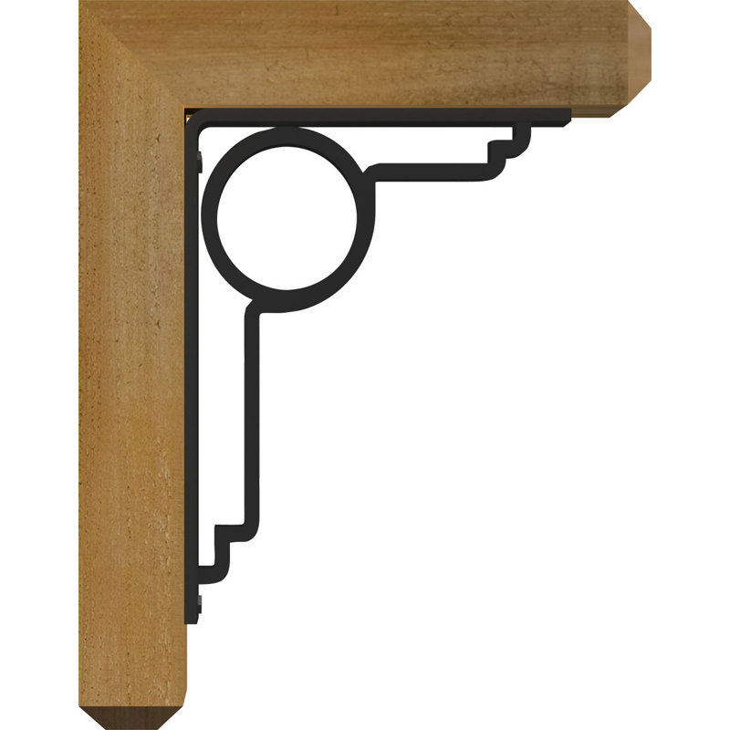 Support triple Ironcrest Maria 4 po Maria, H 16 po x P 14 po, Cèdre rouge de l'Ouest l 3 1/2 po x T 2 po (lisse