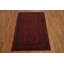 Tapis afghan traditionnel fait à la main rouge 3 x 5