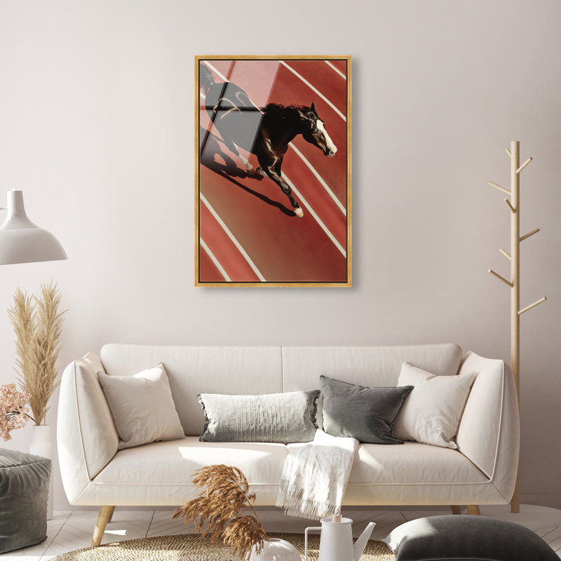 Velocity Vector Print, 37"H x 25"W, Gold Floater Frame