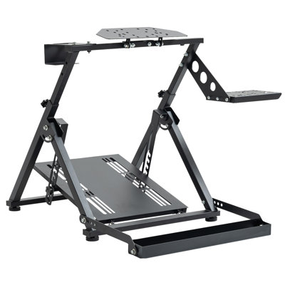 Anman Racing Wheel Stand With Seat Slot Water Cup Holder No Shifter Handbrake Wheel Pedals