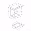Table d'appoint, en forme de C, bout, côté, collation, tiroir de rangement, stratifié, métal, contemporain, moderne-2055147542-2055147536