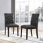 Chaise de salle à manger en cuir végétalien capitonné Duchess de Modway-108466796