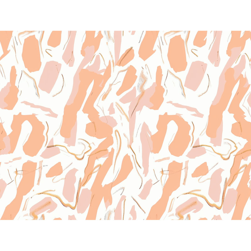 Splotches Artwork Bathroom Abstract Shower Curtain, 73"H x 70"W