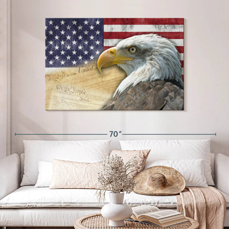 American National Eagle, 32" H x 48" W