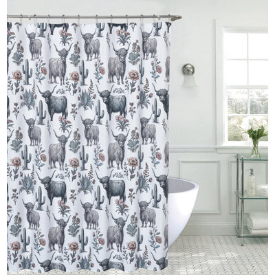 Rideau de douche Highlands Garden Western Cow Design