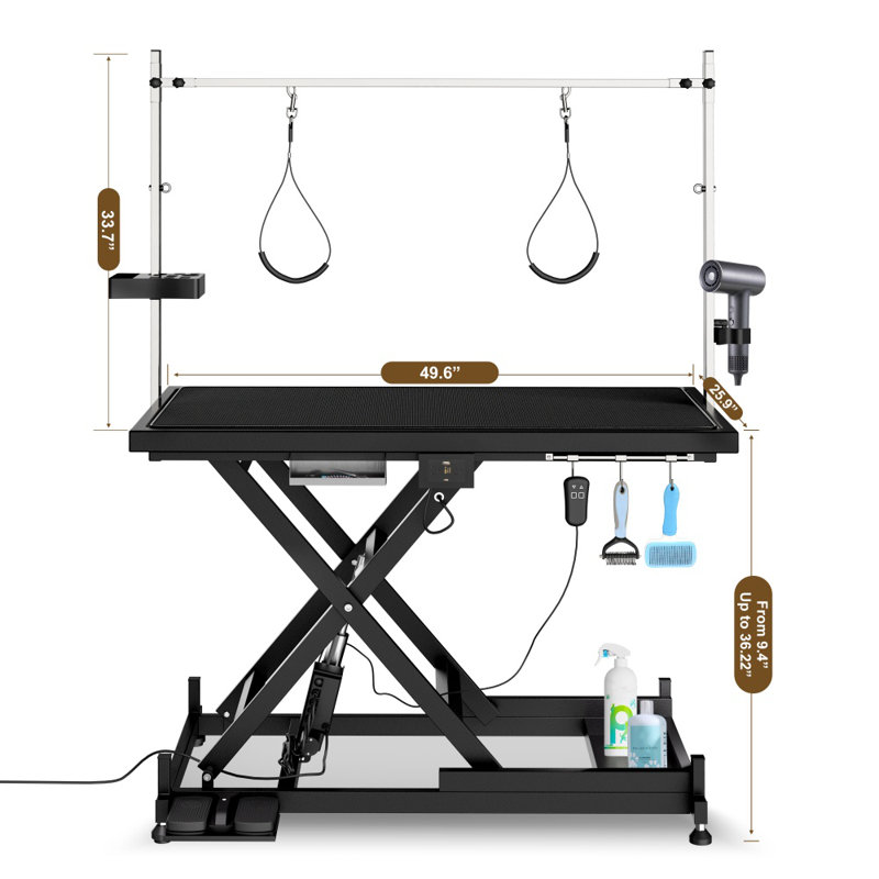 Table de toilettage robuste pour animaux