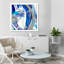 «Blue Flow», peinture sur toile à cadre flottant-492972353-492972383