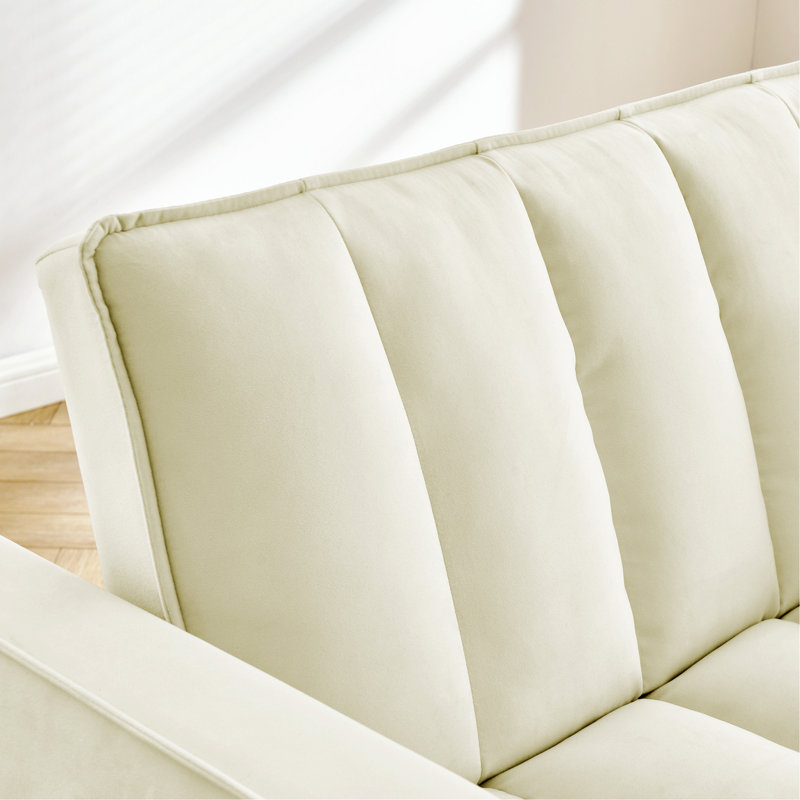 Modular Sectional Couch 80" Down Filled Modular Sectional Sofas,Cushion Covers Removable Loveseat, Beige