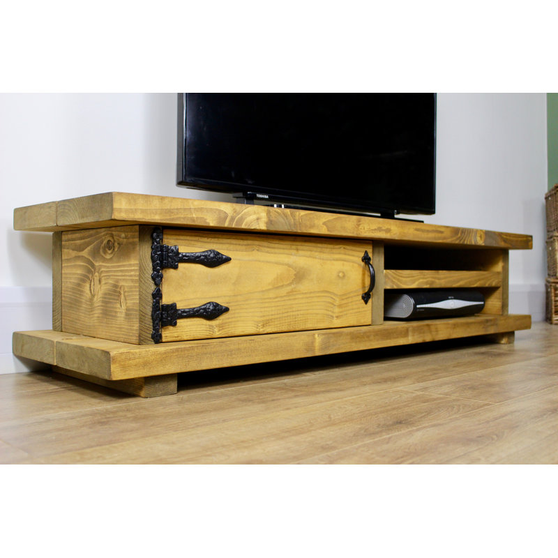 Ali Unfinished TV Stand for TVs up to 50", Dark Brown